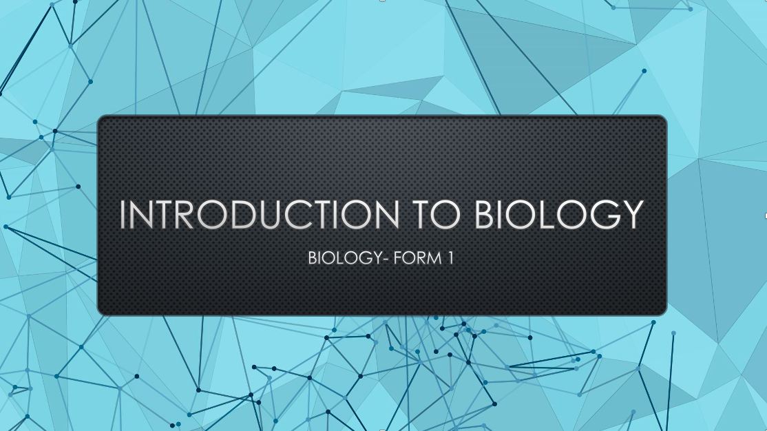 INTRODUCTION TO BIOLOGY